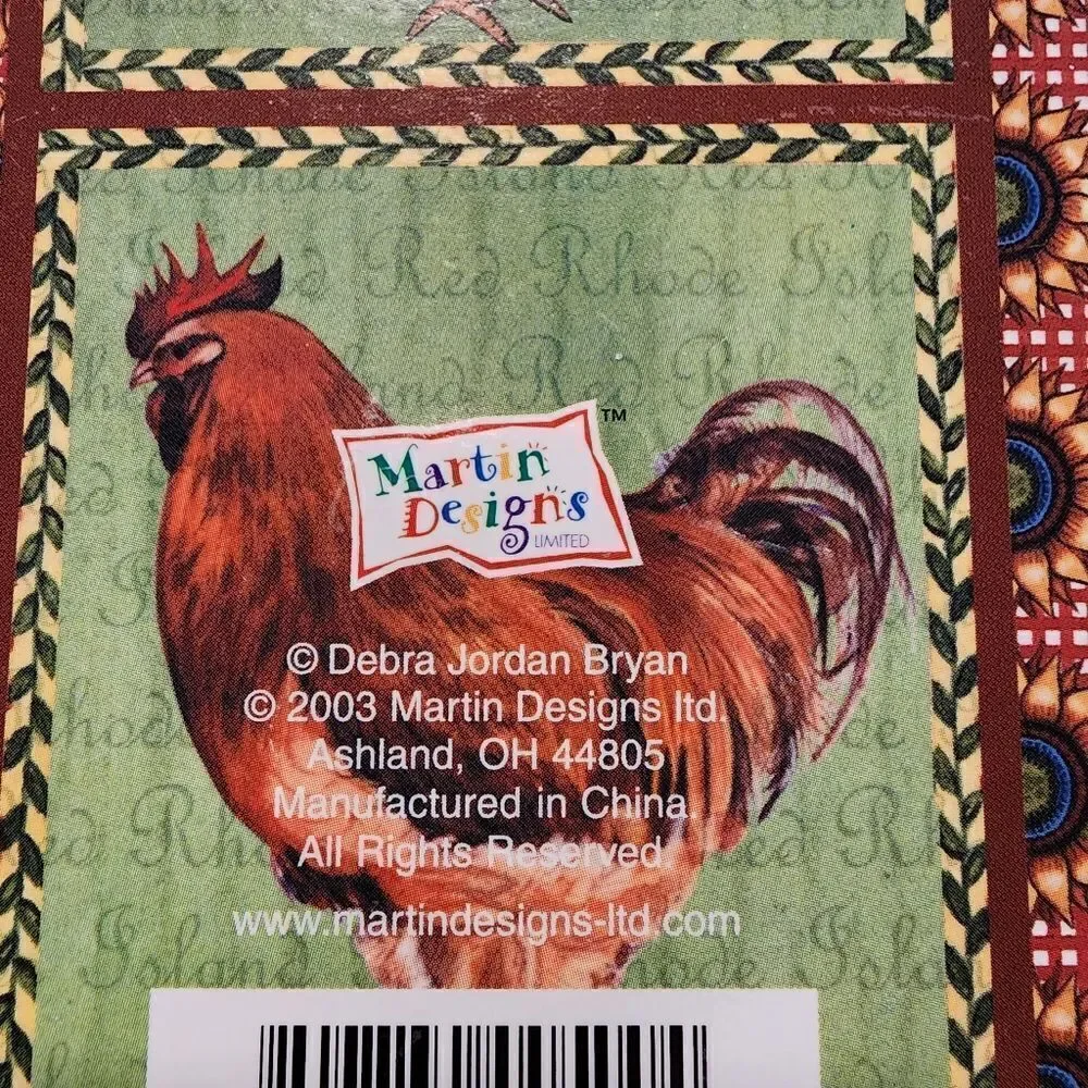 Martin Designs Address Book with Chickens and Roosters